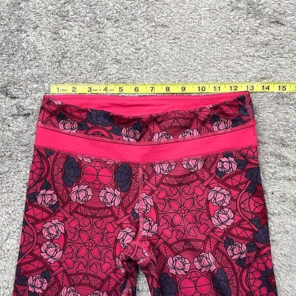 Lululemon Run Inspire Crop Legging Prisma Guava Lava Rose Print - Picture 8 of 11